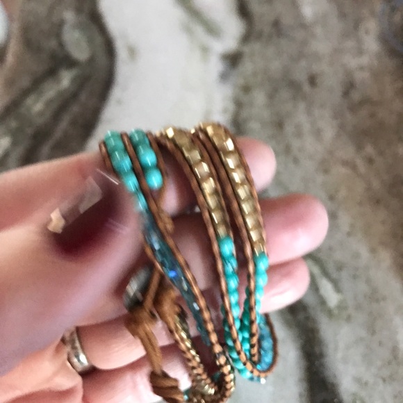 Beaded hand crafted bracelet with toggle clasp - Picture 2 of 6